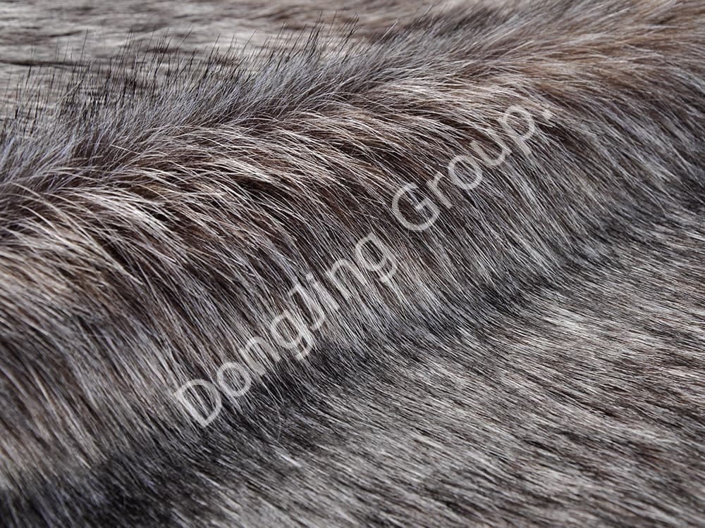 DP0801- رأس مشبك قهوة أبيض مصبوغ faux fur fabric