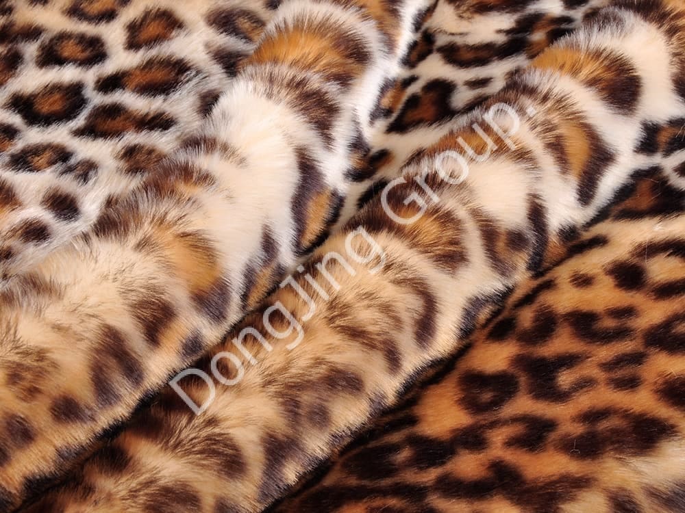 DP1099-Miprint طباعة ليوبارد مزدوجة اللون faux fur fabric