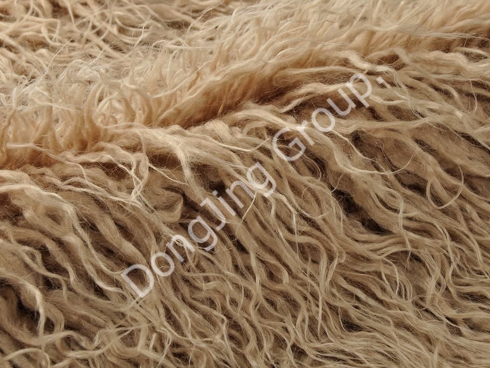 DP0856-Brown بكرة دفع faux fur fabric