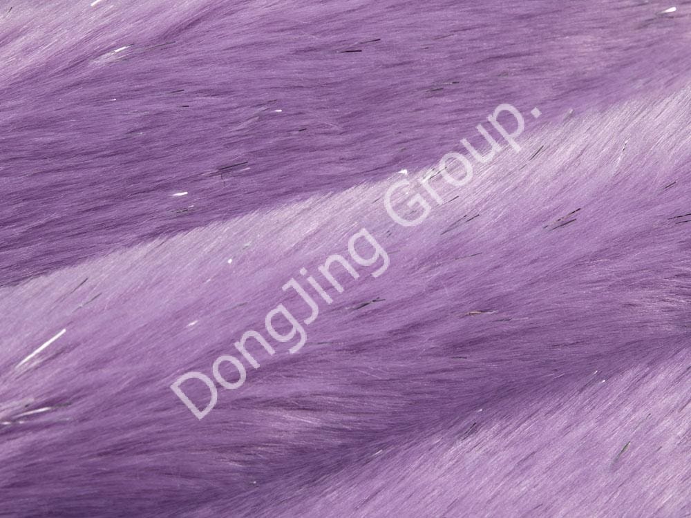 8HP1302-Purple كليب الفضة الحرير الثعلب الناعم faux fur fabric