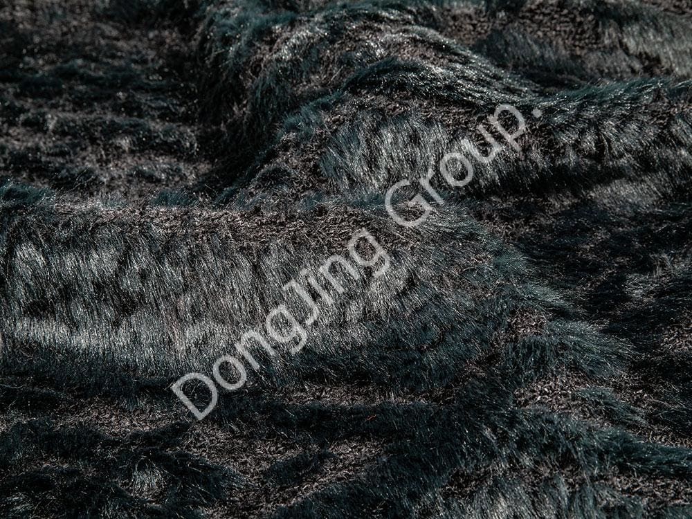 8HW0263-Black رفع شعر أرنب أزرق عميق faux fur fabric