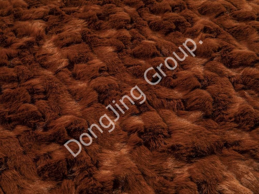 9HG0245-بني داكن شعر أرنب ناعم faux fur fabric