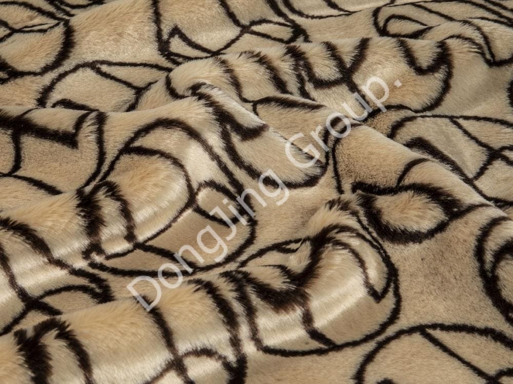 9HW0504- لونين من شعر الأرنب الجاكار faux fur fabric