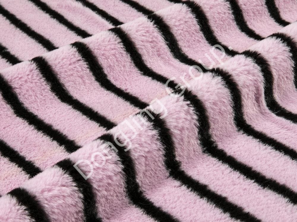 9KT0172-شعر أرنب طباعة دوارة faux fur fabric