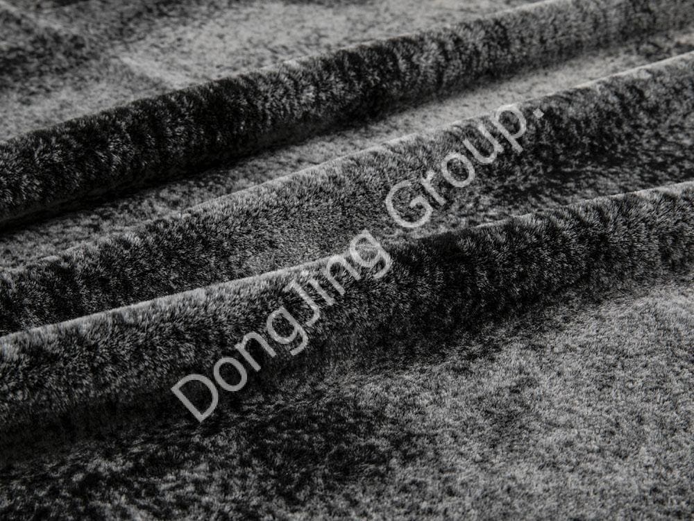 9T0431-Black سحب شعر الأرنب الصغير الخيالي faux fur fabric