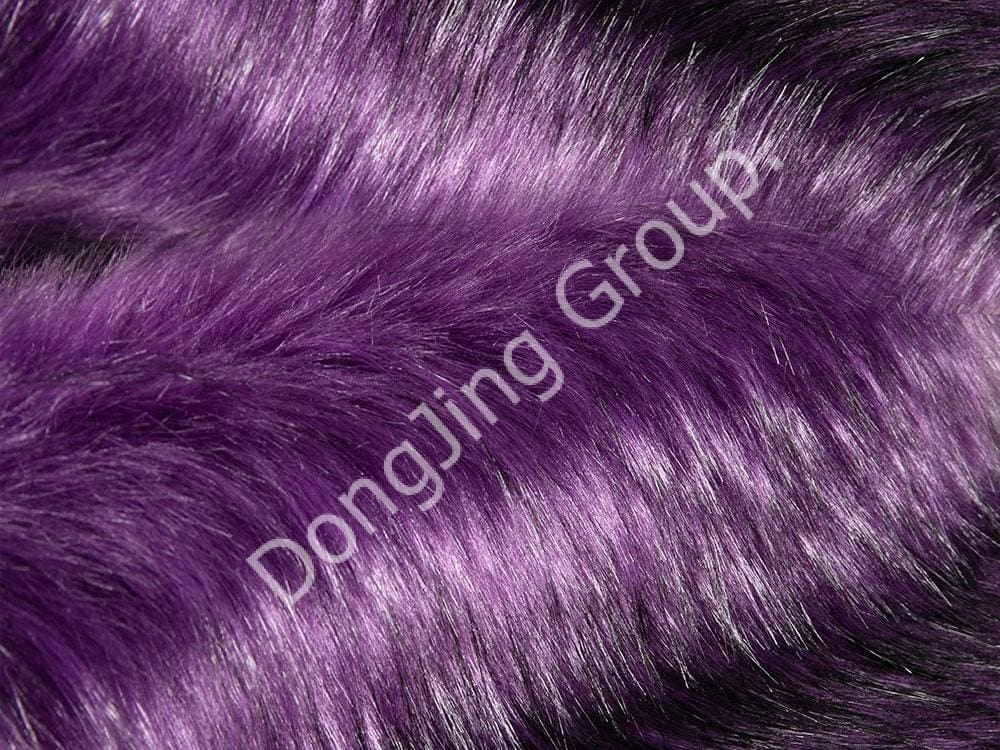 9W0352- زلابية شعر أرجوانية وأرجوانية faux fur fabric