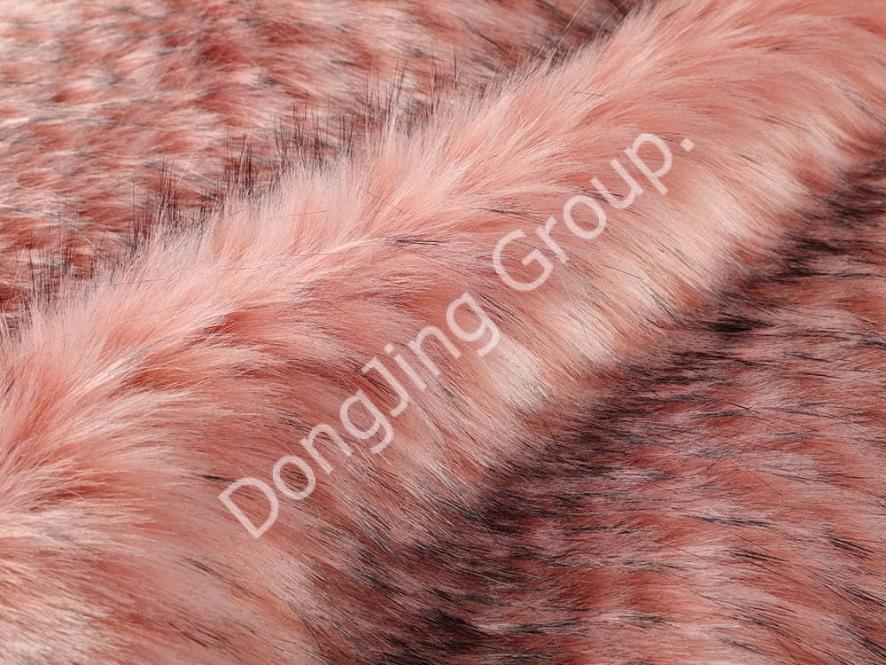 9W0684-شعر الراكون الأناناس الوردي faux fur fabric