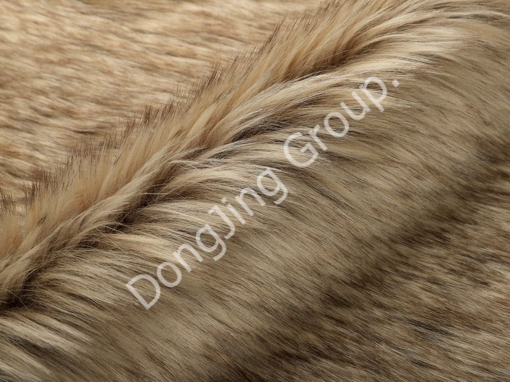 DP0615-Camel لفة خفيفة بطرف شعر الجمل faux fur fabric