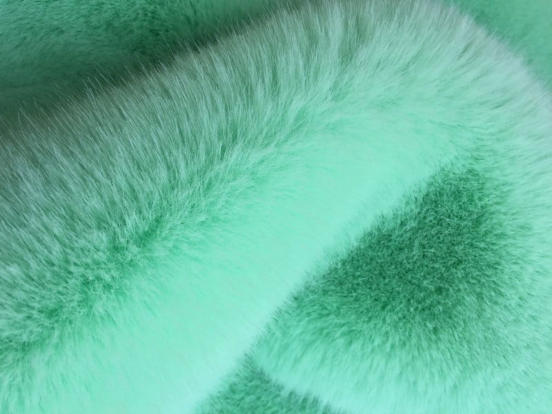 XD0003- الهيل الأخضر الثعلب الذهبي faux fur fabric