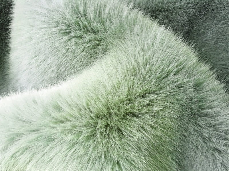 XD0011- الهيل الأخضر الثعلب الذهبي faux fur fabric